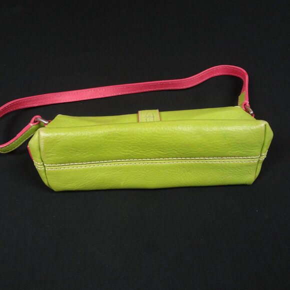 VINTAGE DOONEY & BOURKE LIME GREEN Y2K PURSE TOTE (PEN ON BACK C PICS) - Picture 8 of 15